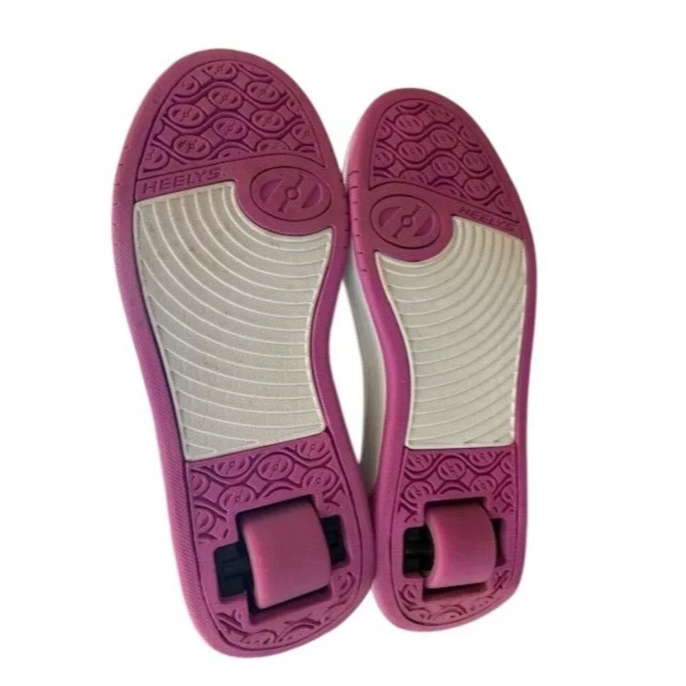 Heelys Glitter Gold & Pink Roller Shoes With Wheels‎ Youth Size 6